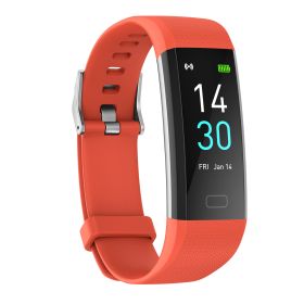 S5 Fitness Tracker Smart Watch Sports Watch Bracelet blood pressure fitness heart rate meter step temperature waterproof sports bracelet (Colour: orange)