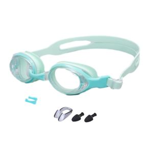 Kids Swim Goggles, Anti-Fog Anti-UV Youth Swim Glasses (Color: light green)