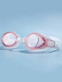 Waterproof Swimming Goggles (Color: Baby Pink, size: one-size)