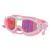 Kids Swim Goggles With Ear Plugs UV Protection Anti-Fog Leak Proof Wide View Pool Swimming Goggles For Youth Boys Girls Aged 3-16 Years Old Summer Bea