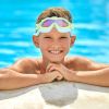 Kids Swim Goggles With Ear Plugs UV Protection Anti-Fog Leak Proof Wide View Pool Swimming Goggles For Youth Boys Girls Aged 3-16 Years Old Summer Bea