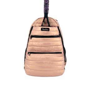 NiceAces Neon Lightweight High Quality Tennis Backpack; Beautiful Designer Tennis Racket Bag; Pickleball Backpack; School Backpack; Gym Bag and Travel (Color: Rose Gold)