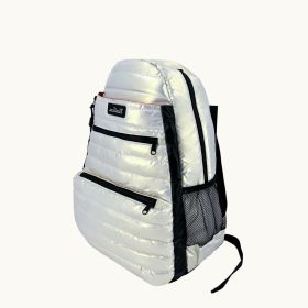 NiceAces Neon Lightweight High Quality Tennis Backpack; Beautiful Designer Tennis Racket Bag; Pickleball Backpack; School Backpack; Gym Bag and Travel (Color: Off White)