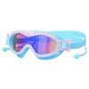 Kids Swim Goggles With Ear Plugs UV Protection Anti-Fog Leak Proof Wide View Pool Swimming Goggles For Youth Boys Girls Aged 3-16 Years Old Summer Bea