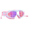 Kids Swim Goggles With Ear Plugs UV Protection Anti-Fog Leak Proof Wide View Pool Swimming Goggles For Youth Boys Girls Aged 3-16 Years Old Summer Bea