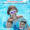 Kids Swim Goggles With Ear Plugs UV Protection Anti-Fog Leak Proof Wide View Pool Swimming Goggles For Youth Boys Girls Aged 3-16 Years Old Summer Bea