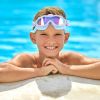 Kids Swim Goggles With Ear Plugs UV Protection Anti-Fog Leak Proof Wide View Pool Swimming Goggles For Youth Boys Girls Aged 3-16 Years Old Summer Bea